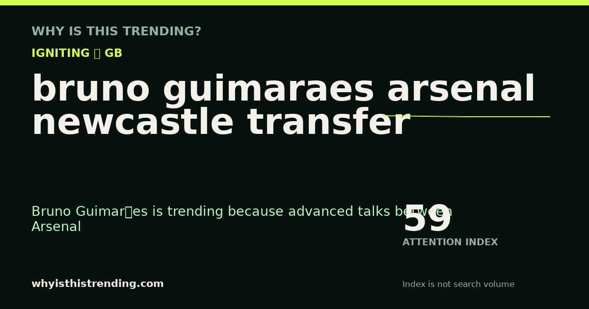 bruno guimaraes arsenal newcastle transfer attention trend card