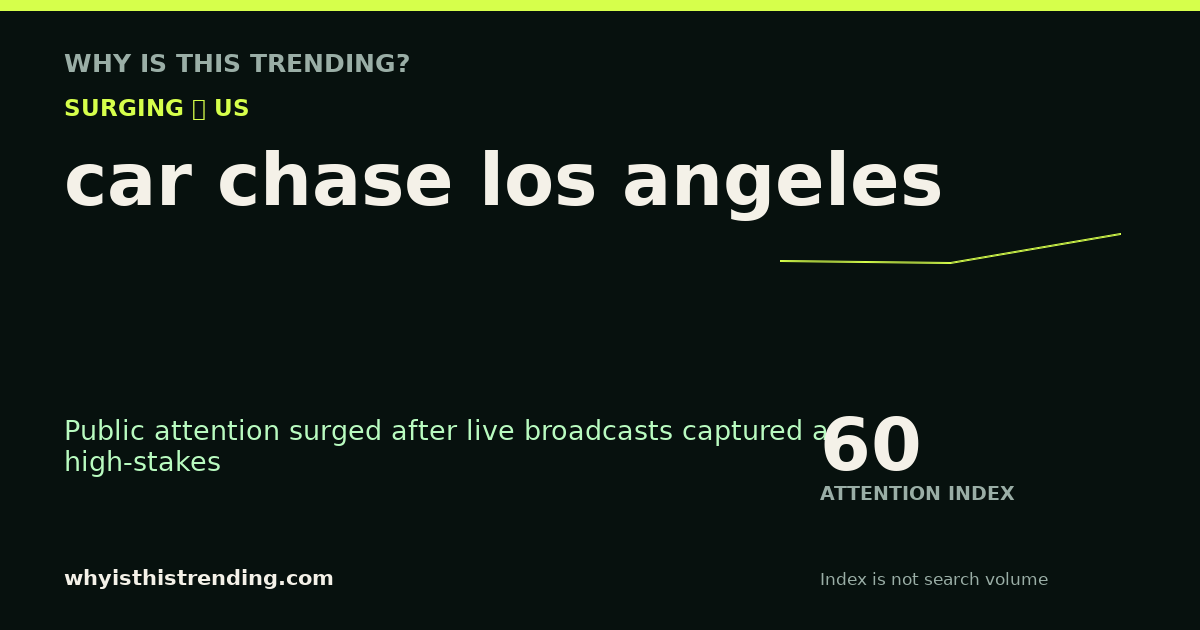 car chase los angeles attention trend card