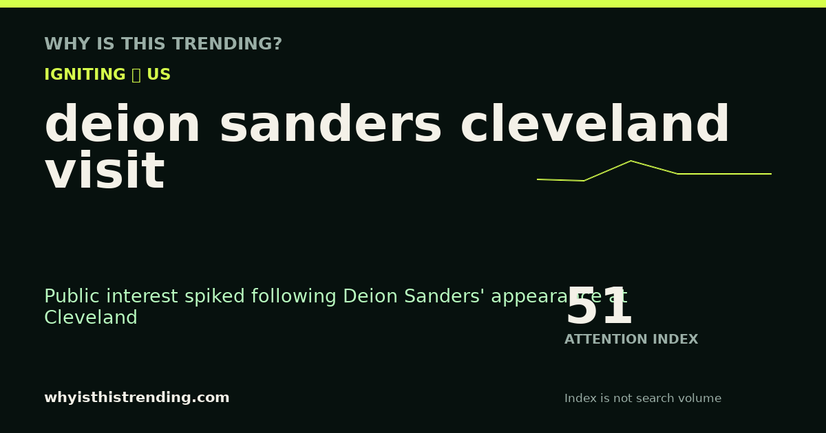 deion sanders cleveland visit attention trend card