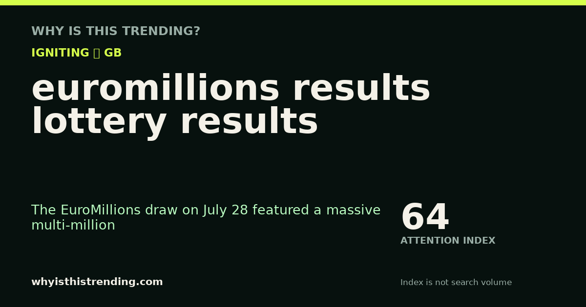 euromillions results lottery results attention trend card