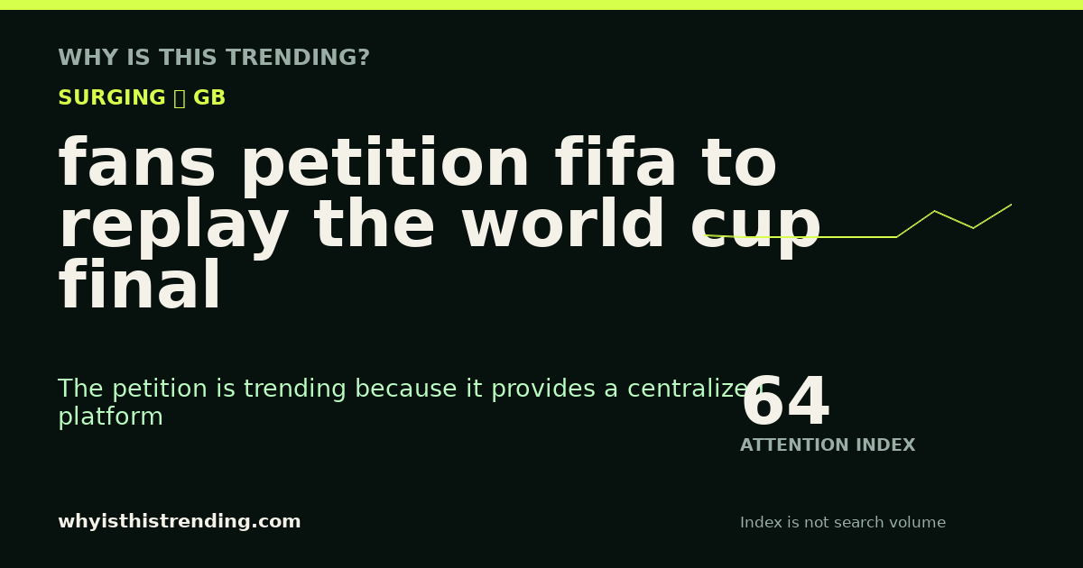fans petition fifa to replay the world cup final match attention trend card