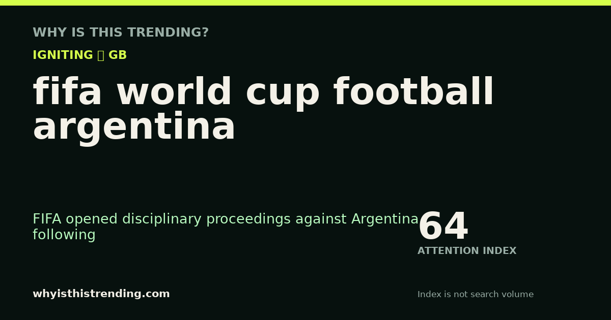 fifa world cup football argentina attention trend card