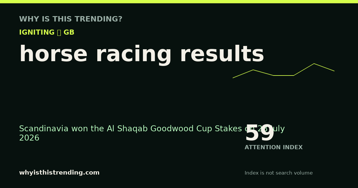 horse racing results attention trend card