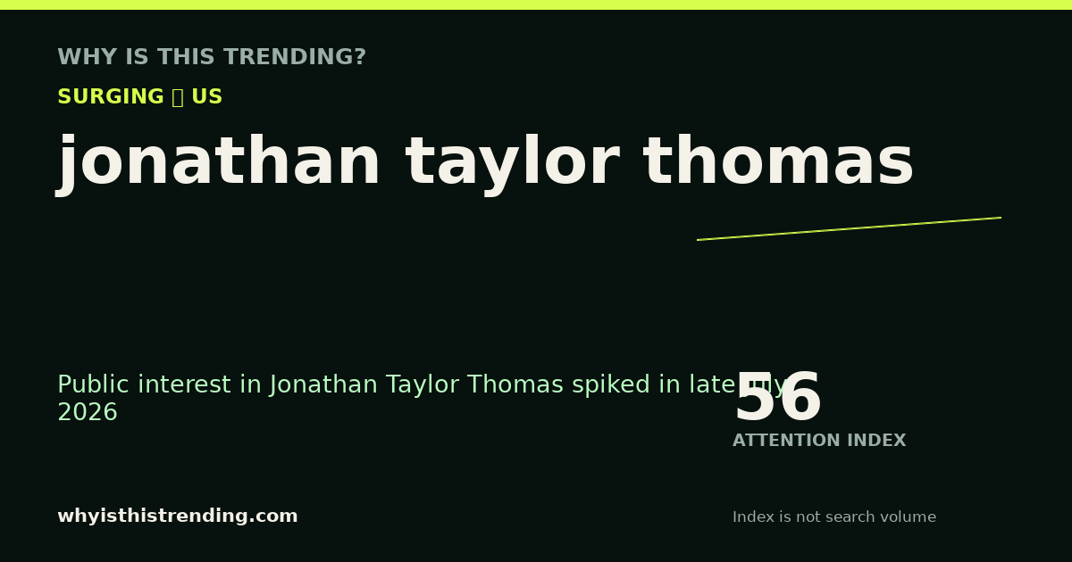 jonathan taylor thomas attention trend card