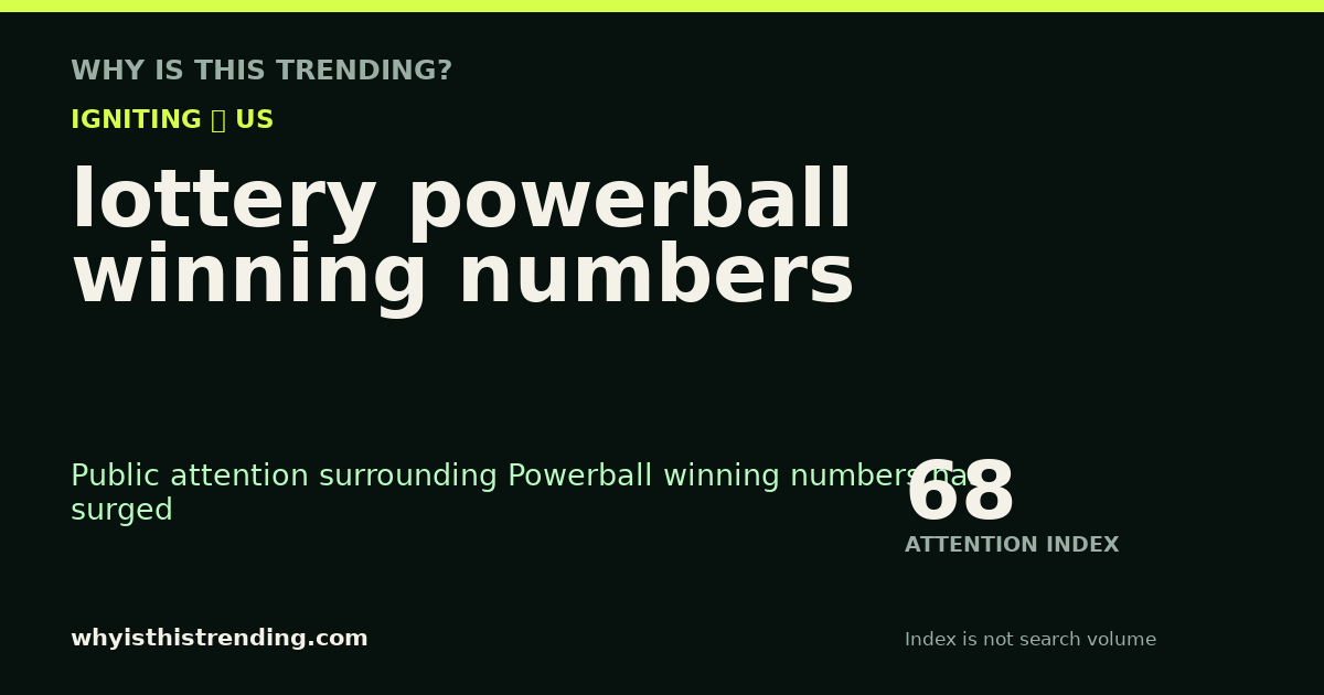 lottery powerball winning numbers attention trend card