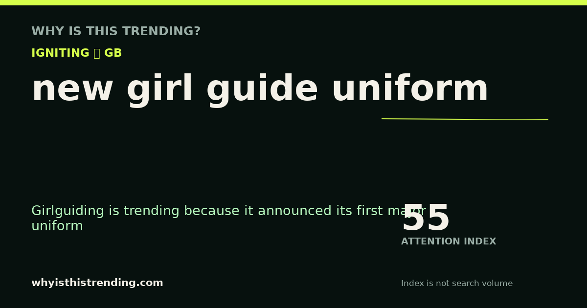 new girl guide uniform attention trend card