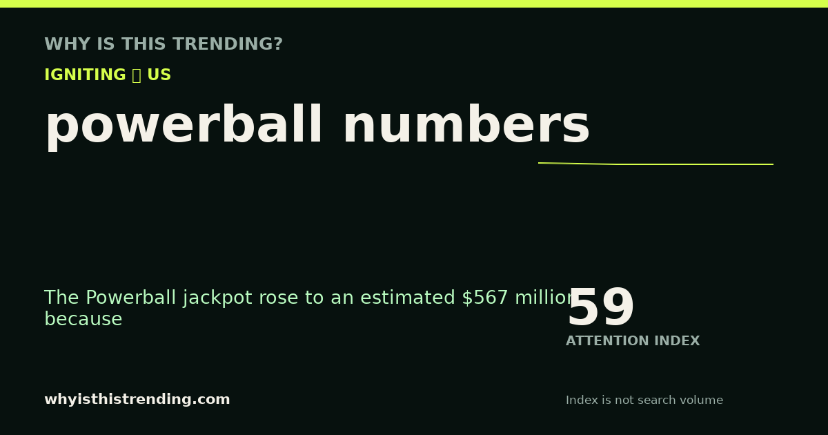 powerball numbers attention trend card