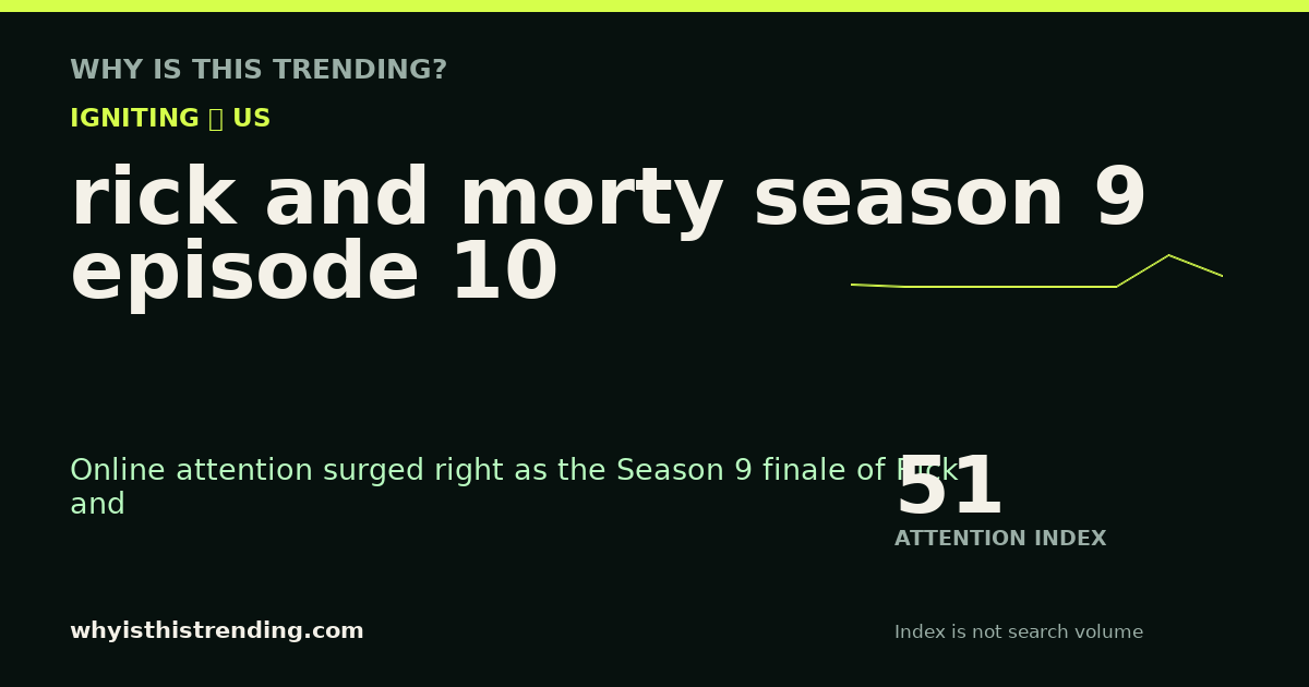 rick and morty season 9 episode 10 attention trend card