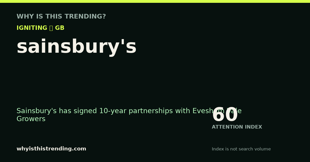 sainsbury's attention trend card