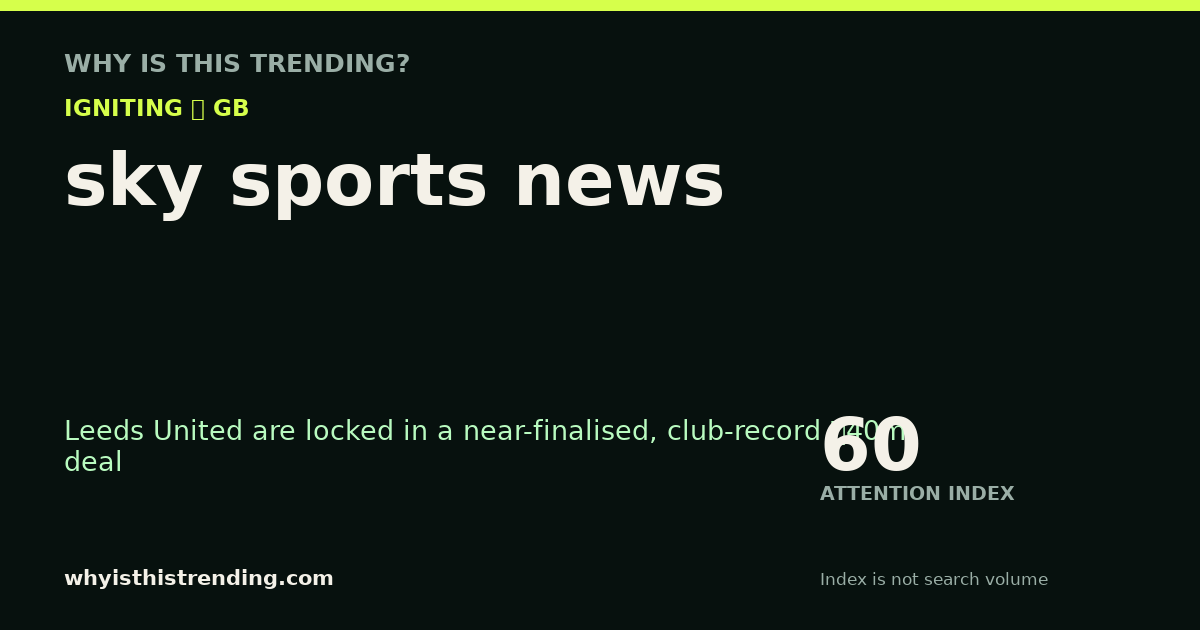 sky sports news attention trend card