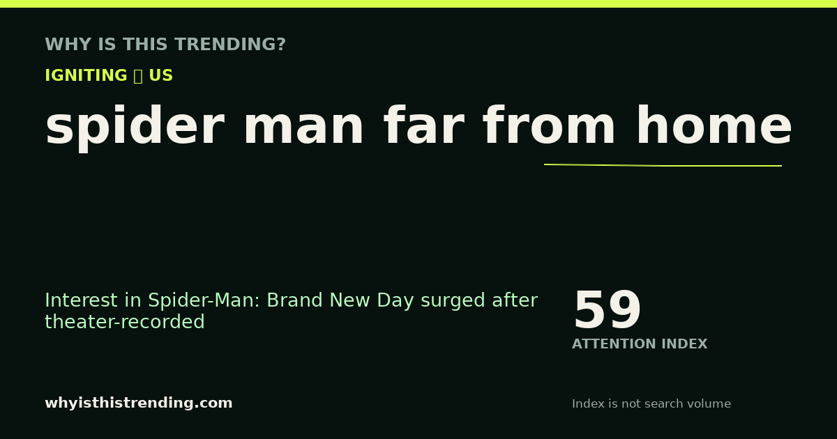 spider man far from home attention trend card
