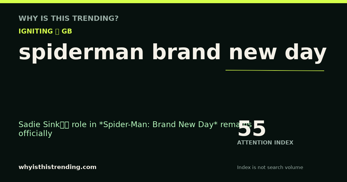 spiderman brand new day attention trend card